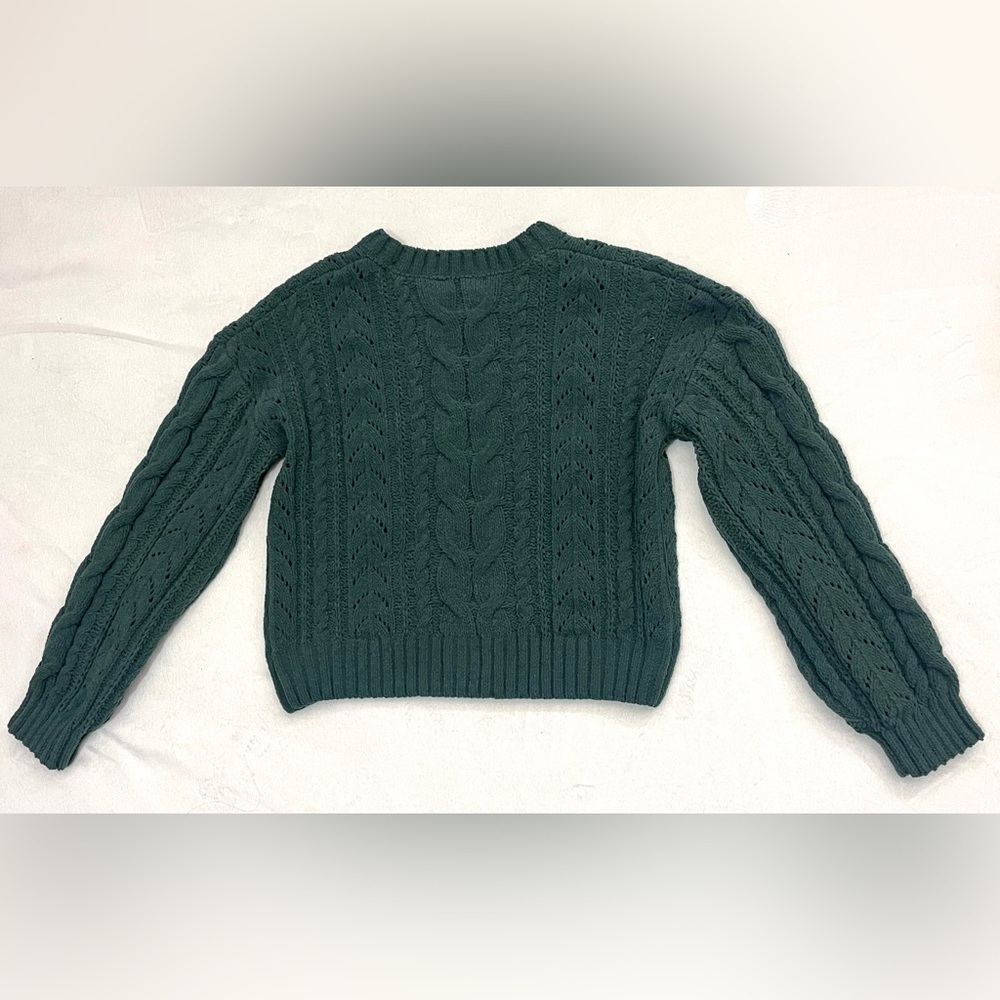 Pink Rose Women’s Polyester Chunky Soft Cozy Cable Knit Green Sweater Small - Picture 14 of 16